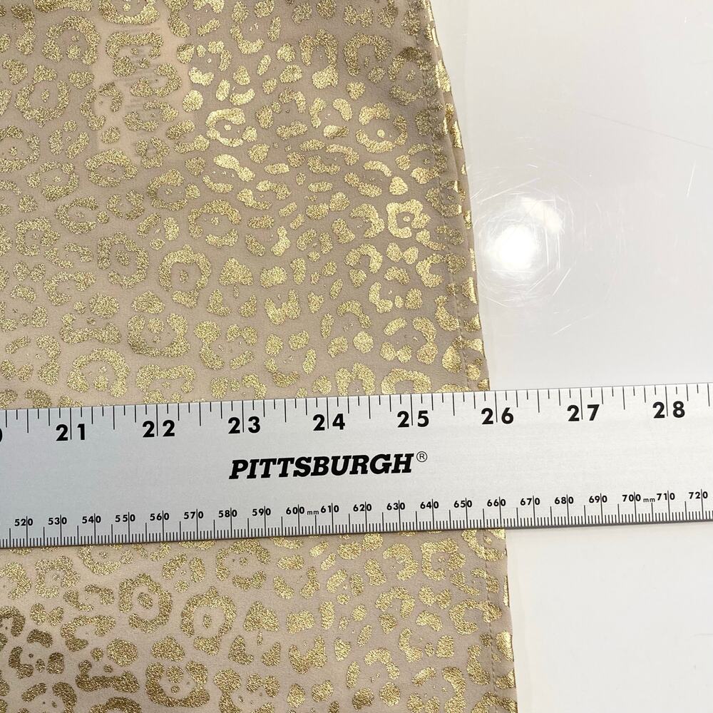 NWT MICHAEL KORS Top S Gold Geo Dots Ruffle Bow-Tie Balloon-Flounce-Long-Sleeve - Picture 15 of 16